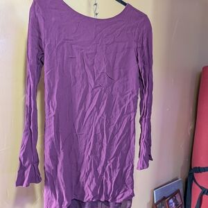Women's Purple Long Sleeve Dress Or Top